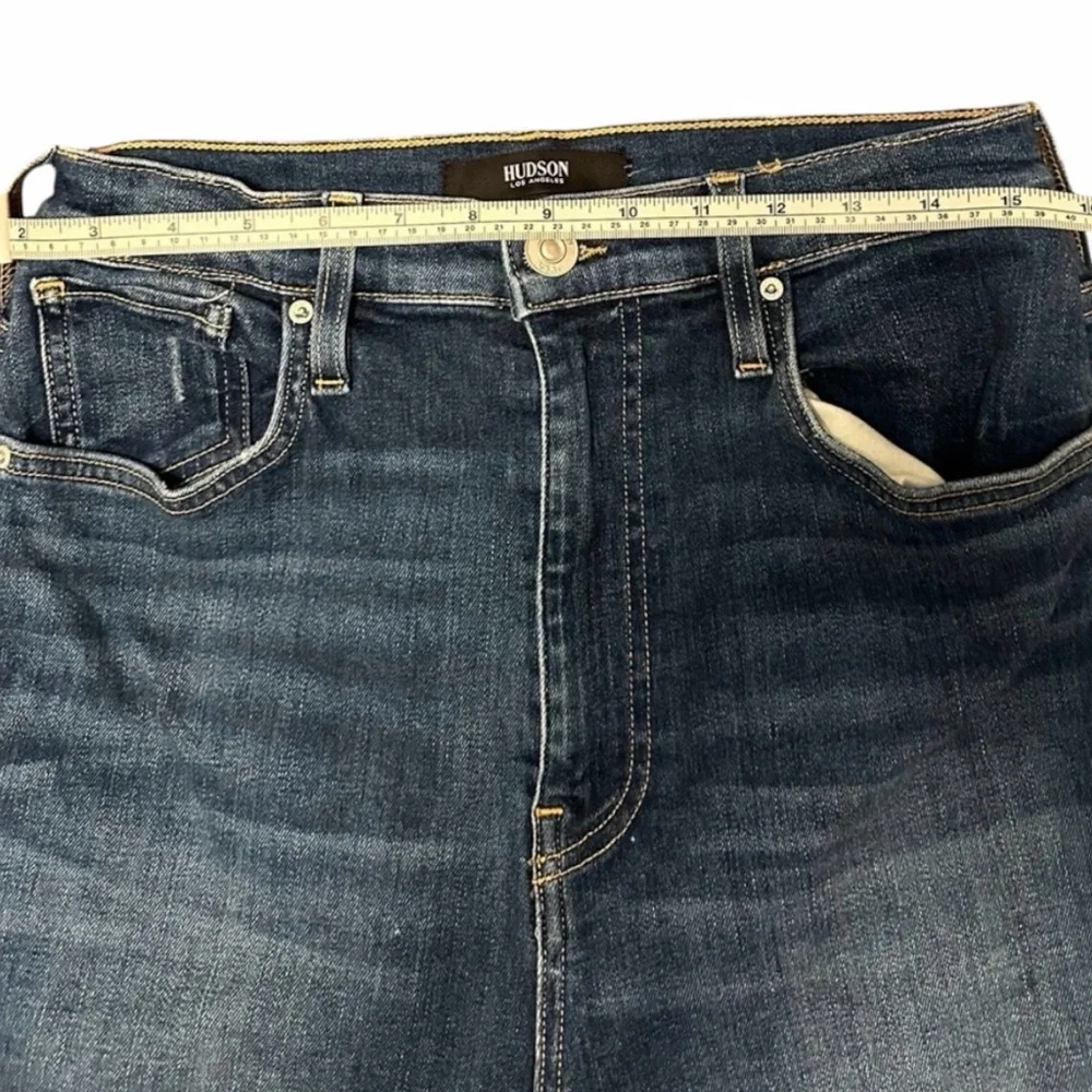 Hudson Centerfold Ultra High Rise Skinny Jeans Dark Wash Ankle Zip 29